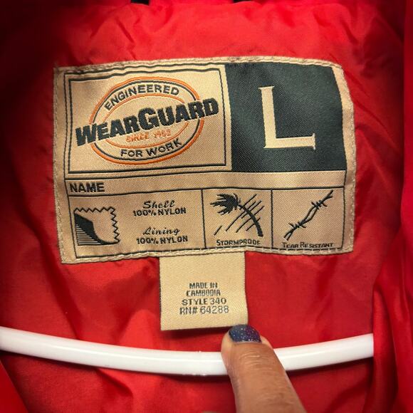 WearGuard Inter-Act Jacket Education Zip Up Heavy Windbreaker Eagle Logo Pin - Picture 3 of 15